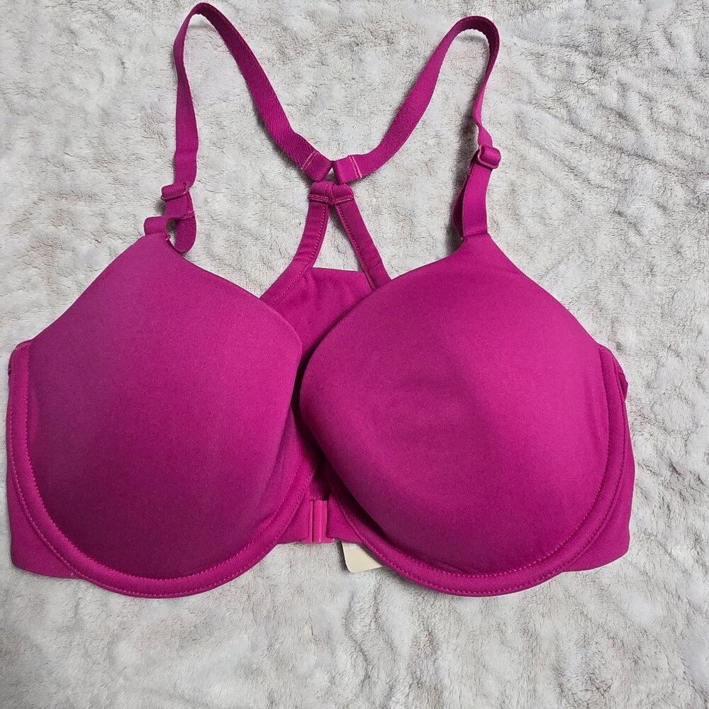 Bare Necessities Front Close Bra Hot Pink 32D NWT
